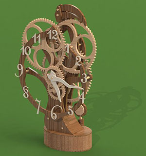 НОВИНКА! Сборная модель настольных/каминных деревянных часов