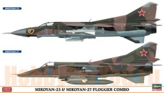 MiG-23 and MiG-27 FLOGGER COMBO (Two kits in the box) (HASEGAWA) 1/72
