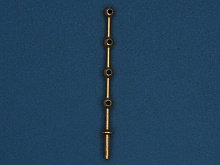 Леерная двухрядная стойка, 11 мм, латунь, 4 шт