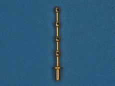 Леерная четырехрядная стойка, 11 мм, латунь, 4 шт