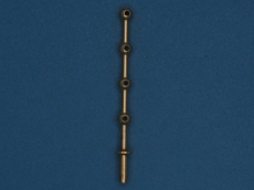 Леерная четырехрядная стойка, 15 мм, латунь, 4 шт