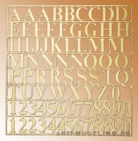 Буквы и цифры, латунь, 6 мм