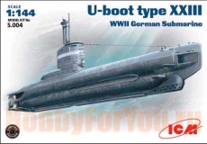 S004 Подводная лодка U-boot XXIII (WW II German Submarine) (ICM) 1/144