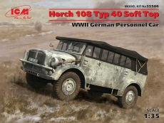 35506 Германский армейский автомобиль с поднятым тентом Horch 108 Typ 40 (ICM) 1/35