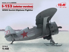 48096 Самолет советский истребитель-биплан И-153 II MB (зимняя модификация) (ICM) 1/48
