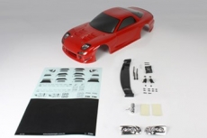Кузов туринг/дрифт 1/10 с аксессуарами - E4D RX7 (красный) окрашен