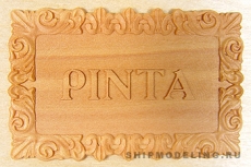 Табличка PINTA, груша, 56х35 мм