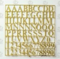 Буквы и цифры, латунь, 10 мм