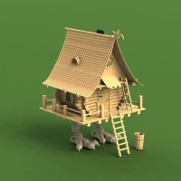 Сборные модели домов, зданий, сооружений из дерева | купить в Platcdarm