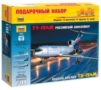 7004ПН Российский авиалайнер ТУ-154М (Звезда) 1/144