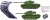 АВ3566 Траки t80E1 workable track link set for m26/M46 rubber tupe  (Bronco Models) 1/35