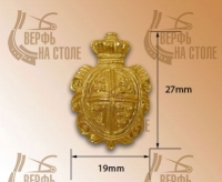 Носовая фигура Щит с гербом Англии, металл, 27 мм