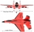 Радиоуправляемый самолет SU-35 для начинающих 2.4G - FX820-RED