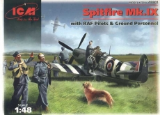 48801 Spitfire Mk.IX with RAF Pilots & Ground Personnel, масштаб 1:48