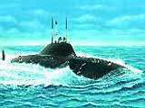 Атомная подводная лодка К- 123 («Альфа»), СССР, 1969 г., масштаб 1:400
