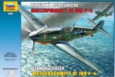 Немецкий истребитель Мессершмитт Bf-109F4, масштаб 1:48
