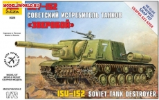 Советский истребитель танков ИСУ-152 Зверобой, масштаб 1:72