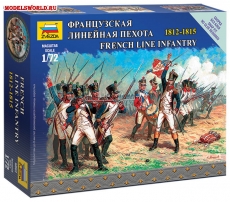 Солдаты, французская линейная пехота 1812-1815 гг., масштаб 1:72