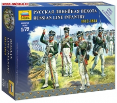 Солдаты, русская линейная пехота 1812-1814 гг., масштаб 1:72