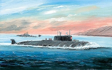 Атомная подводная лодка «Курск», масштаб 1:350