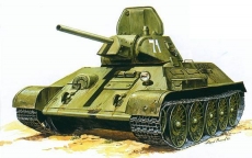 Советский средний танк Т-34/76 (обр. 1942 г.), без красок, масштаб 1:35
