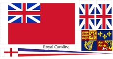 Набор флагов Англии для корабля Royal Caroline