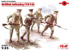 35684 Британская пехота 1914 г. (4 фигуры) (ICM) 1/35