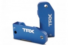 Caster blocks, 30-degree, blue-anodized 6061-T6 aluminum (left &amp; right)/ suspension screw pin (2